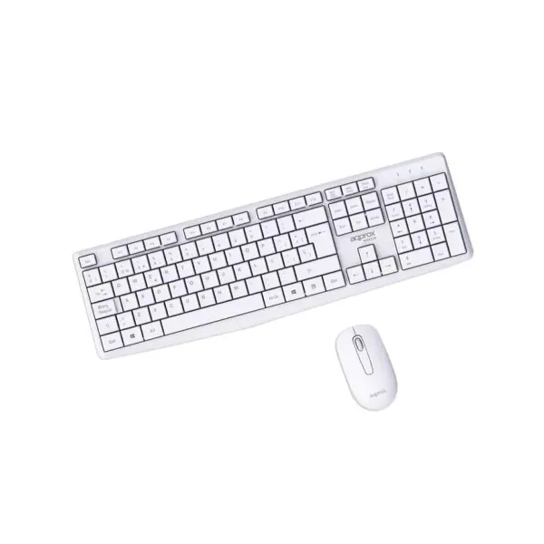 Klaviatūra ir pelė approx! X420W 1000DPI Balta Ispanų Ispaniška Qwerty