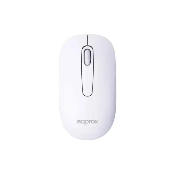 Klaviatūra ir pelė approx! X420W 1000DPI Balta Ispanų Ispaniška Qwerty