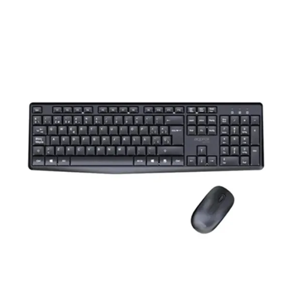 Klaviatūra ir pelė approx! X420B Juoda Ispanų Ispaniška Qwerty