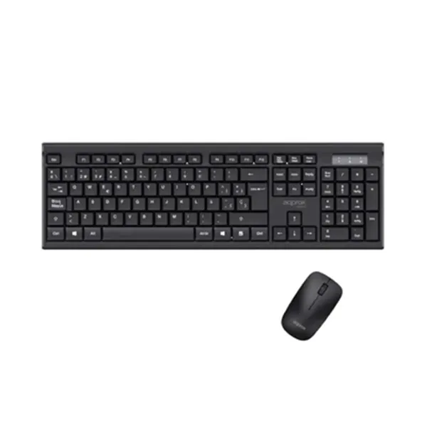 Klaviatūra un Pele approx! MX410 Melns Spāņu Spāņu Qwerty (2 gb.)