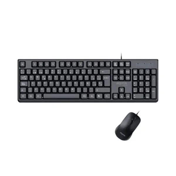 Klaviatūra un Pele approx! MX245 Melns Spāņu Spāņu Qwerty