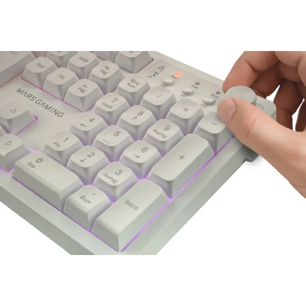 Gaming-paketti Mars Gaming MCPWXWES Valkoinen Espanjalainen Qwerty (3 osaa)