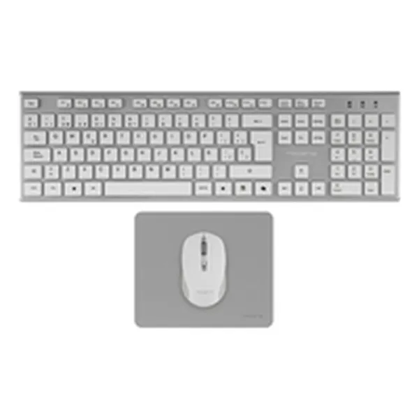 Klaviatūra ir pelė Tacens 6ZENITHWES Balta Ispaniška Qwerty (3 vnt.)