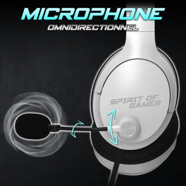 Ausinės su mikrofonu Spirit of Gamer Pro H4 Balta
