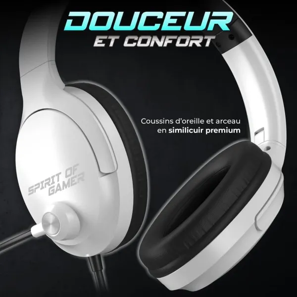 Ausinės su mikrofonu Spirit of Gamer Pro H4 Balta