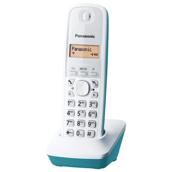 Belaidis telefonas Panasonic Corp. KX-TG1611SPC DECT Balta Turkis Gintaras