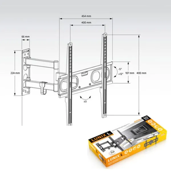 TV laikiklis Axil AC0592E 26"-60" 30 Kg 60" 26" 30 Kg