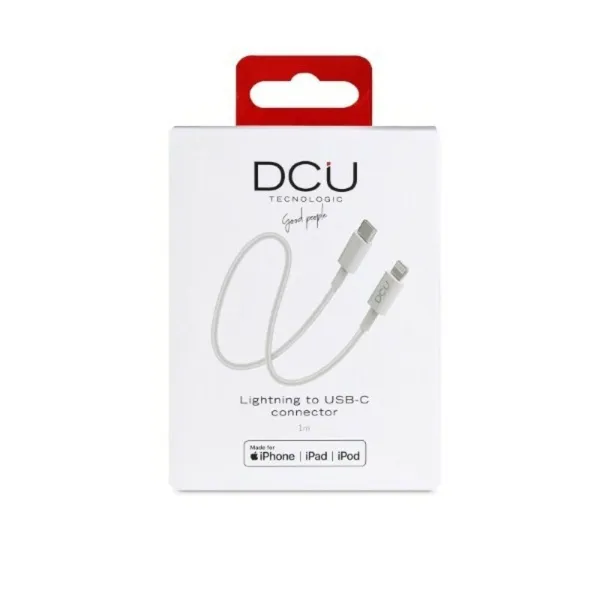 USB-C - Lightning kabelis iPhone DCU 1 Balta 1 m