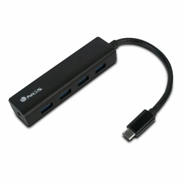 4-porttinen USB-hubi NGS WONDERHUB4 Musta 5 Gbps