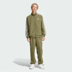 Treniņtērps Adidas Basic 3S Woven Zaļš Vīriešu