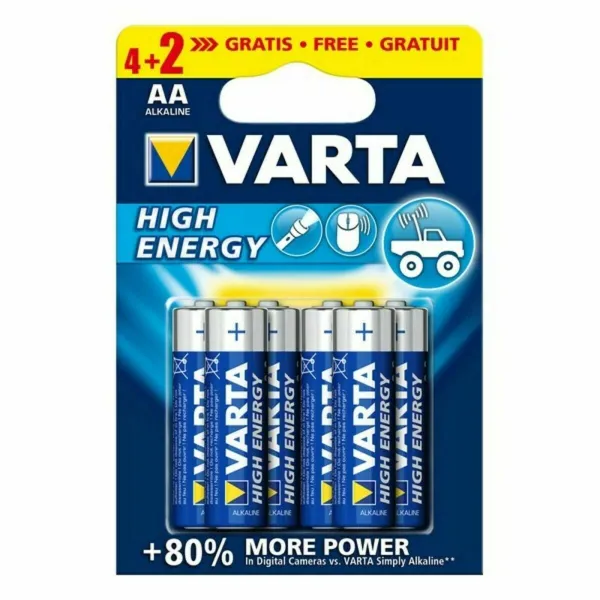 Alkaline baterijas Varta 4906121436 1,5 V 1.55 V AA (6 Daudzums)