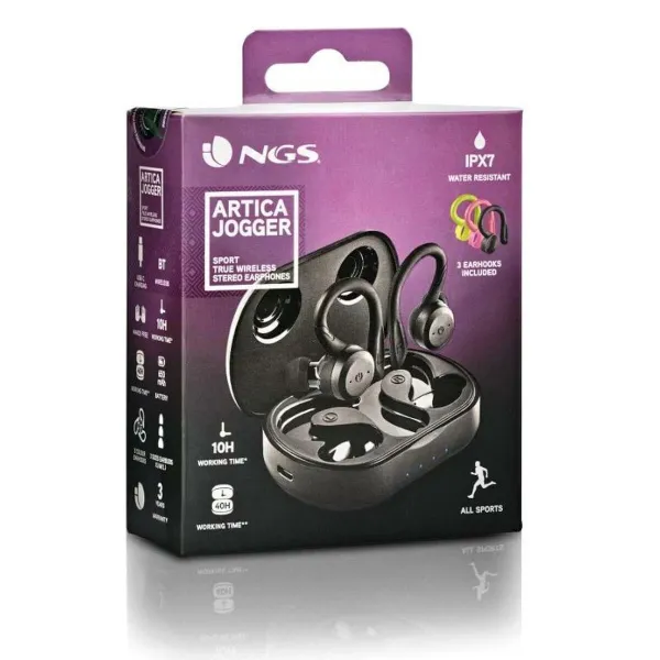 Bluetooth ausinės NGS Artica Jogger Juoda