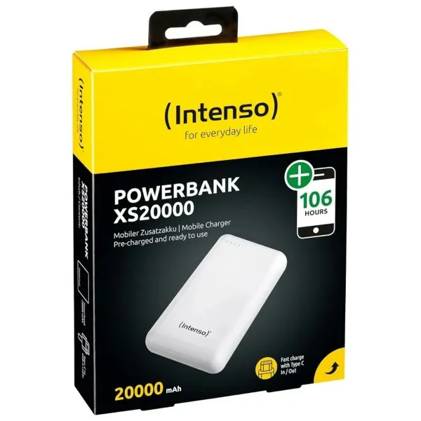 Nešiojamo kompiuterio baterija INTENSO XS20000 Balta 20000 mAh