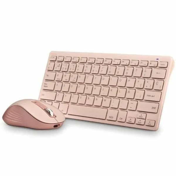 Klaviatūra ir pelė NGS FANTASYKITPINK Ispaniška Qwerty Rožinė