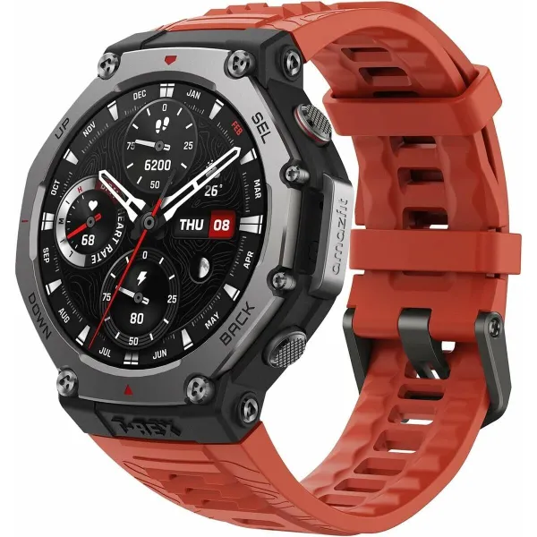 Nutikell Amazfit T-REX 3 47 mm 1,5" Must Punane Oranž
