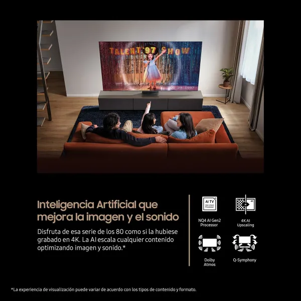 Viedais TV Samsung TQ85QN80FAUXXC 85" 4K Ultra HD HDR Neo QLED