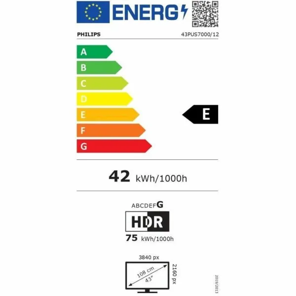 Smart TV Philips 43PUS7000/12 43" 4K Ultra HD LED HDR