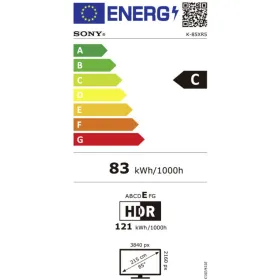 Viedais TV Sony K85XR55BP 85" 4K Ultra HD LED HDR Miracast DVB-T2 Google Assistant DVB-S2