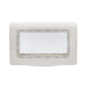 LECCE QUADRUPLE FRAME WITH COVER IP65