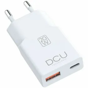 Wall Charger DCU DCU 1XUSB A + 1XUSB C SUPER SLIM 20W White 20 W