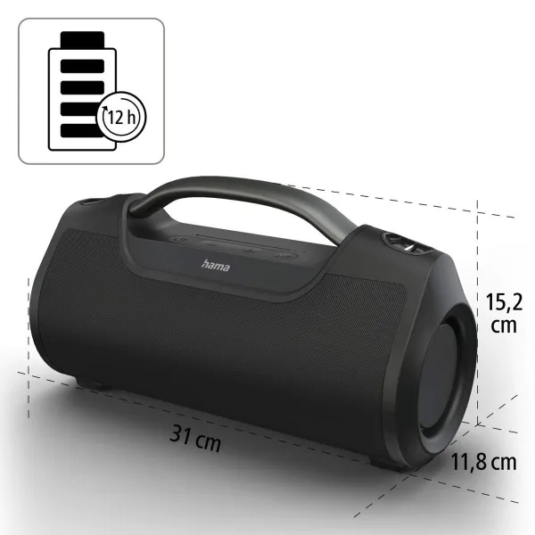 Nešiojamos Bluetooth garso kolonėlės Hama 00188217 Juoda 60 W