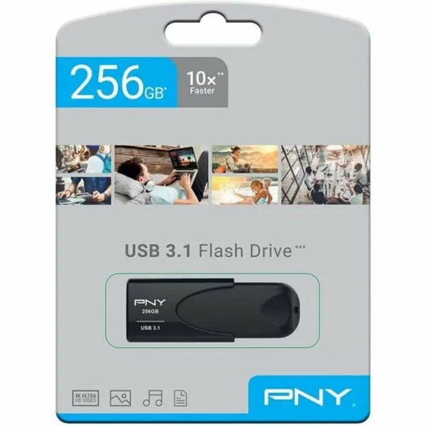 RAM atmintis PNY Attache 4 Juoda 256 GB