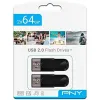USB atmintukas PNY FD64GATT4X2-EF Juoda 64 GB (2 vnt.)