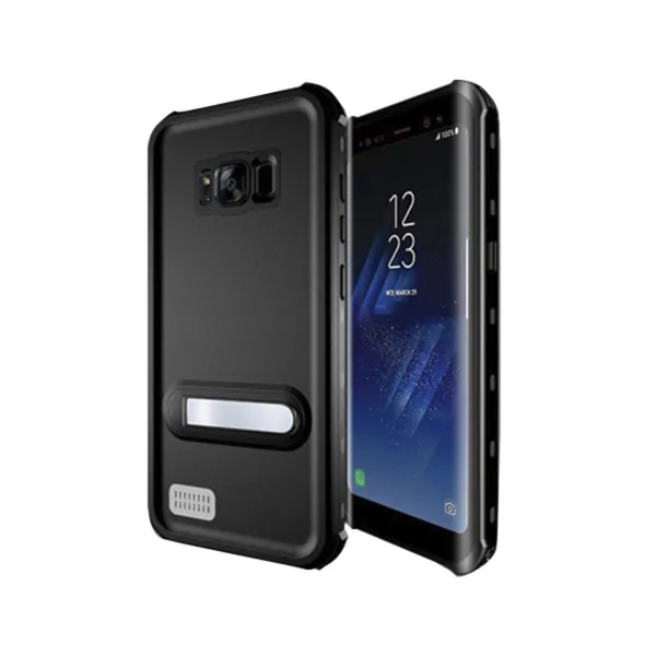 Vandeniui atsparus dėklas Samsung Galaxy S8+ KSIX Aqua Case Juoda Skaidrus