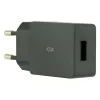 Seinalaadija + USB A - USB C Kaabel KSIX USB Must