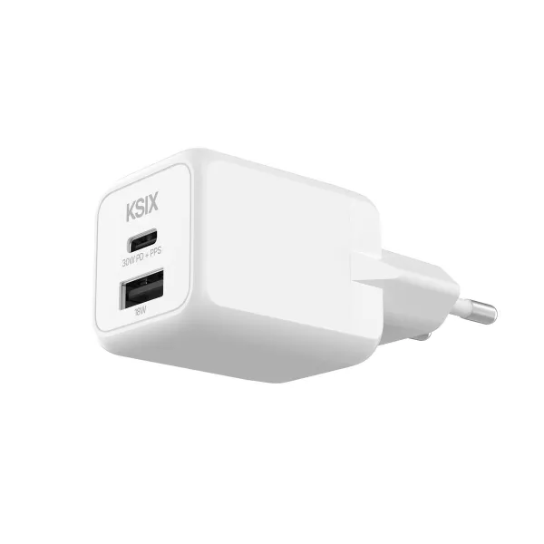 Seinalaadija KSIX Valge 30 W