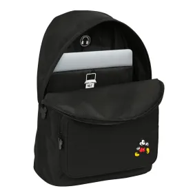 Kannettavan reppu Mickey Mouse Clubhouse Musta 31 x 41 x 16 cm
