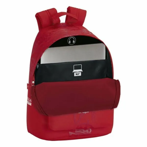 Kuprinė nešiojamam kompiuteriui Real Sporting de Gijón 14,1'' Raudona 31 x 41 x 16 cm