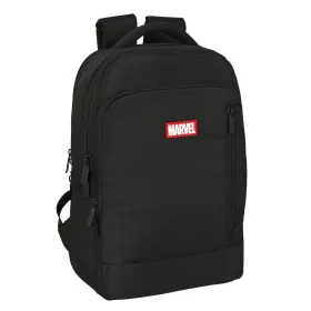 USB-liitännällä varustettu reppu kannettavalle tietokoneelle ja tabletille Marvel Musta