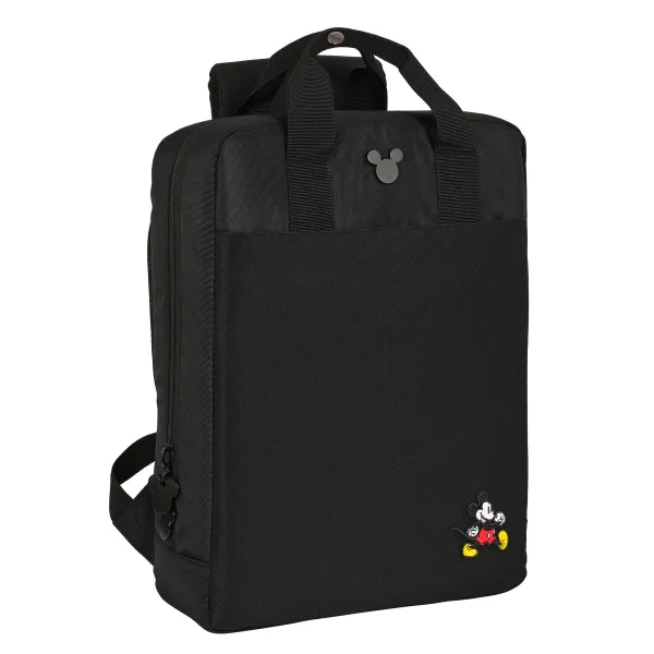Portatīvā datora mugursoma Mickey Mouse Clubhouse Melns 29 x 39 x 11 cm