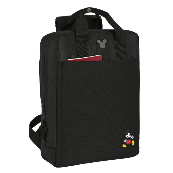 Portatīvā datora mugursoma Mickey Mouse Clubhouse Melns 29 x 39 x 11 cm