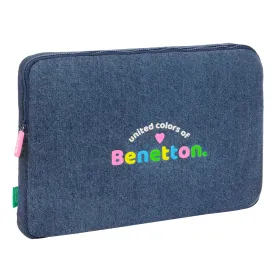 Klēpjdatora Vāks Benetton Denim Zils 15,6'' 39,5 x 27,5 x 3,5 cm