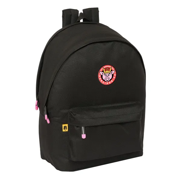 Nešiojamo kompiuterio ir planšetinio kompiuterio kuprinė su USB išvestimi Kings League +usb kings league Juoda 31 x 44 x 18 cm