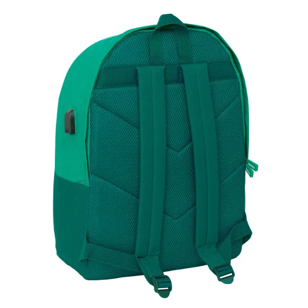 Nešiojamo kompiuterio ir planšetinio kompiuterio kuprinė su USB išvestimi Real Betis Balompié Žalia