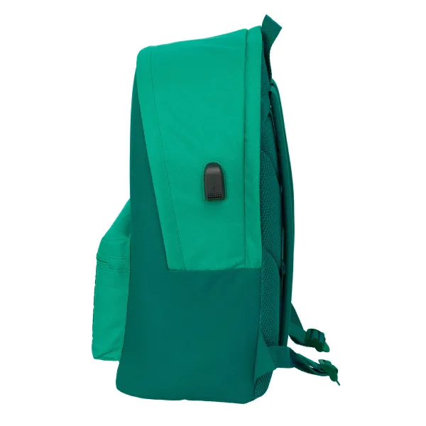 Nešiojamo kompiuterio ir planšetinio kompiuterio kuprinė su USB išvestimi Real Betis Balompié Žalia