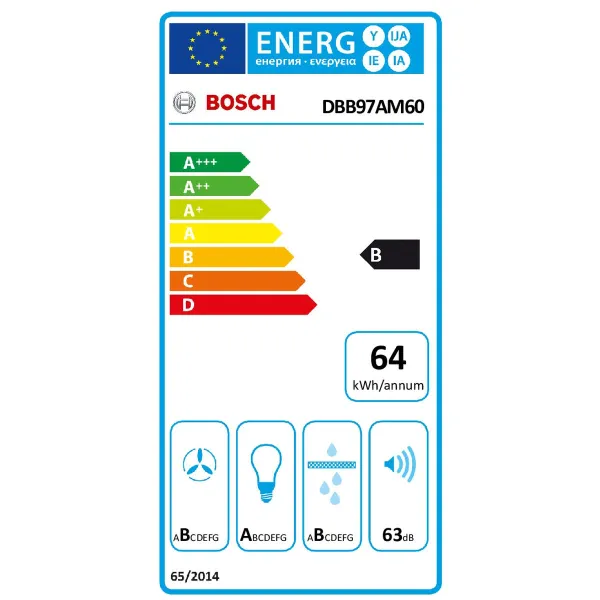 Conventional Hood BOSCH DBB97AM60 Black