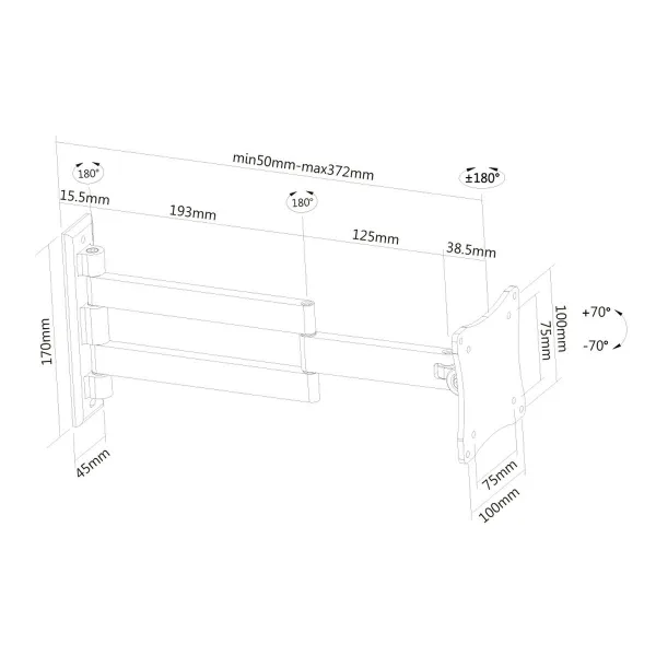 Подставка для ТВ Neomounts FPMA-W830 10" 27" 12 kg