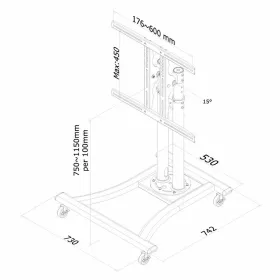 TV-teline Neomounts PLASMA-M1200 27" 70" 42" 50 kg