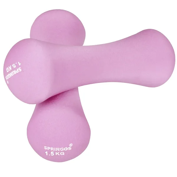 Neoprene dumbbells Springos FA1039 2 x1.5kg