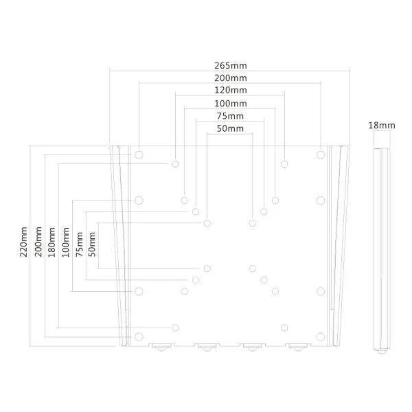 Фиксированная подставка для ТВ Neomounts FPMA-W110BLACK 10" 40" 35 kg