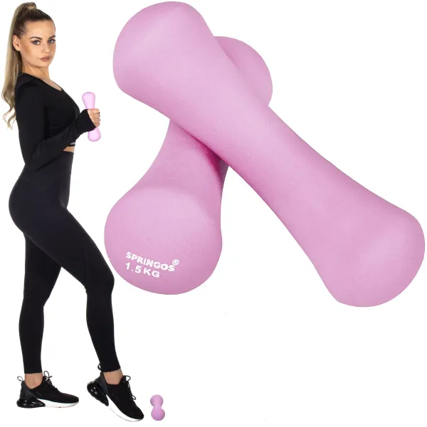 Neopreenist hantlid Springos FA1039 2 x1,5kg