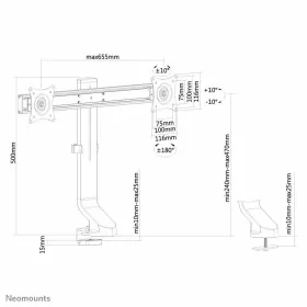 Ekrāna Galda Atbalsts Neomounts FPMA-D860DBLACK     