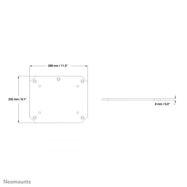 TV Statīvs Neomounts PLASMA-M2SFPLATE