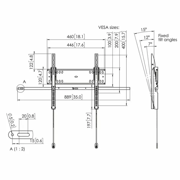 TV laikiklis Vogel's 7047100 55" 65" 75 Kg