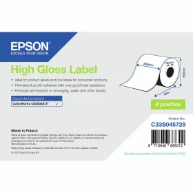 Tulostintarrat Epson C33S045729 Valkoinen Kiiltävä Ø 76,2 mm (1 osaa) (18 osaa)