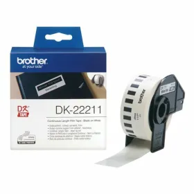 Jatkuva filminauha Brother DK22211 29 mm Musta Musta/valkoinen Valkoinen